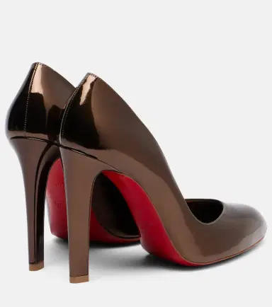 Christian Louboutin Fannylove 100 metallic leather pumps | Thumbnail 4