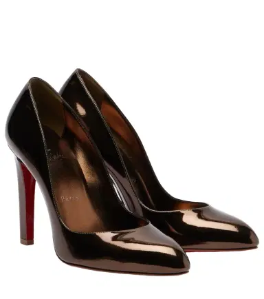 Christian Louboutin Fannylove 100 metallic leather pumps | Thumbnail 1