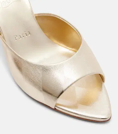 Christian Louboutin Miss Z metallic leather mules | Thumbnail 2 Christian Louboutin Miss Z metallic leather mules | Thumbnail 2