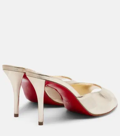 Christian Louboutin Miss Z metallic leather mules | Thumbnail 3 Christian Louboutin Miss Z metallic leather mules | Thumbnail 3