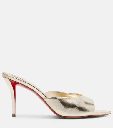 Christian Louboutin Miss Z metallic leather mules | Thumbnail 4 Christian Louboutin Miss Z metallic leather mules | Thumbnail 4