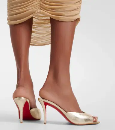 Christian Louboutin Miss Z metallic leather mules | Thumbnail 6 Christian Louboutin Miss Z metallic leather mules | Thumbnail 6