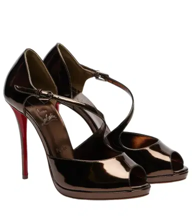 Christian Louboutin Miss Zigourata 120 mirrored leather sandals | Thumbnail 1 Christian Louboutin Miss Zigourata 120 mirrored leather sandals | Thumbnail 1
