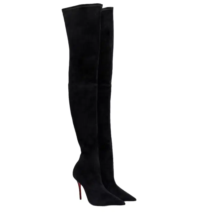 Christian Louboutin Miss Z 100 suede over-the-knee boots