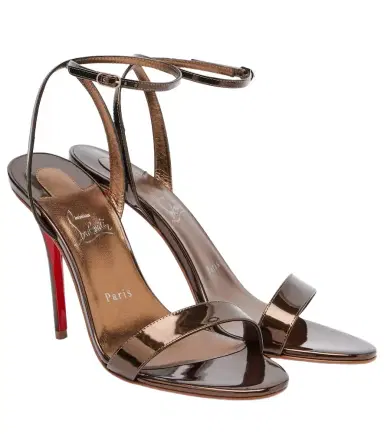 Christian Louboutin Miss Z 100 mirrored leather sandals | Thumbnail 1