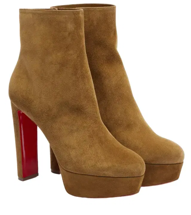 Loo Booty 130 suede platform ankle boots