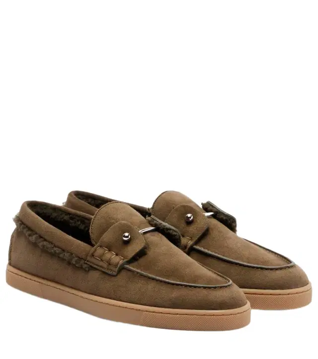 Christian Louboutin Chambeliboat suede slip-on shoes