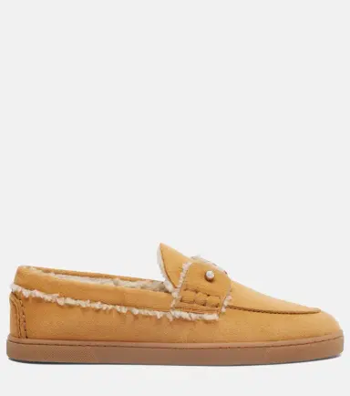 Christian Louboutin Chambeliboat shearling-trimmed slip-on shoes | Thumbnail 3