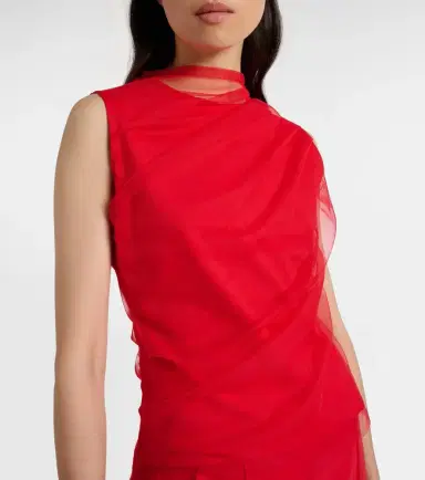 Dorothee Schumacher Draped tulle top | Thumbnail 3