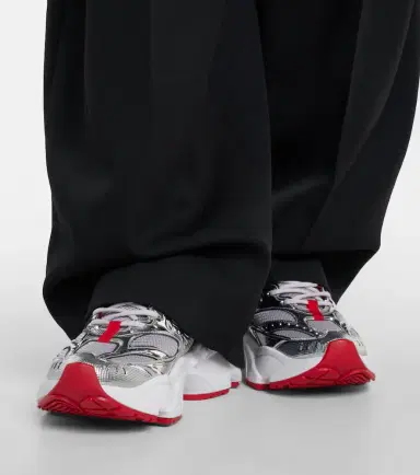 Christian Louboutin So Flo leather-trimmed sneakers | Thumbnail 6