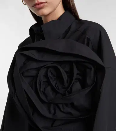 Dorothee Schumacher Floral-appliqué oversized cotton-blend shirt | Thumbnail 4 Dorothee Schumacher Floral-appliqué oversized cotton-blend shirt | Thumbnail 4