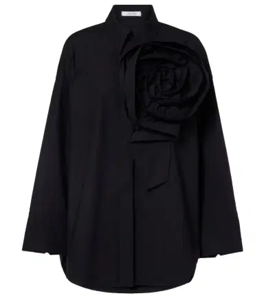 Dorothee Schumacher Floral-appliqué oversized cotton-blend shirt | Thumbnail 1 Dorothee Schumacher Floral-appliqué oversized cotton-blend shirt | Thumbnail 1