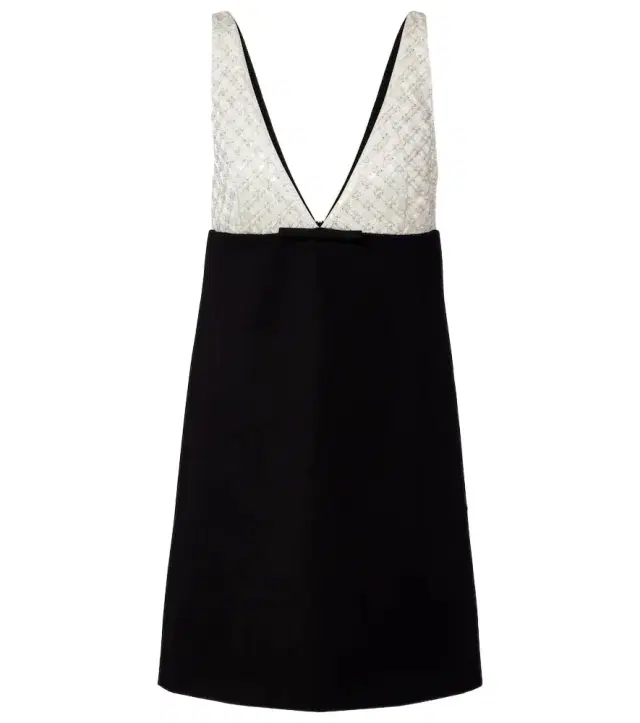 Emotional Essence bow-detail sequined minidress