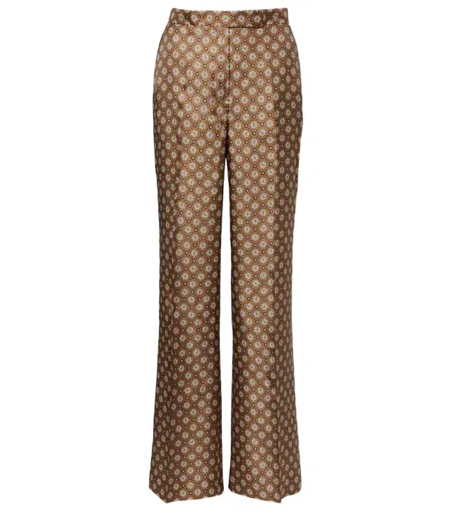 Dorothee Schumacher Graphic Dreams printed silk twill palazzo pants