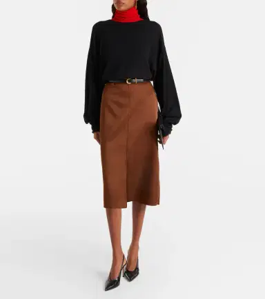 Dorothee Schumacher Shiny Statement high-rise duchesse pencil skirt | Thumbnail 5 Dorothee Schumacher Shiny Statement high-rise duchesse pencil skirt | Thumbnail 5