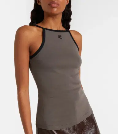 Courrèges Courrèges Logo cotton tank top | Thumbnail 5