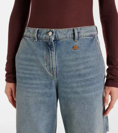 Courreges Courrèges Logo wide-leg jeans | Thumbnail 3