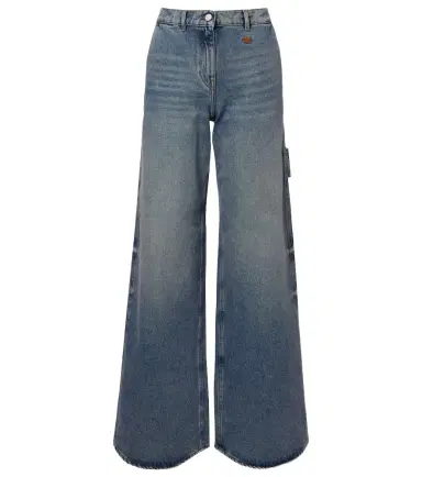 Courreges Courrèges Logo wide-leg jeans | Thumbnail 1