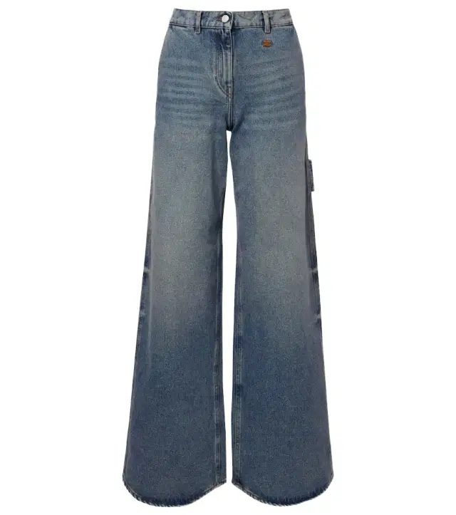Courreges Courrèges Logo wide-leg jeans