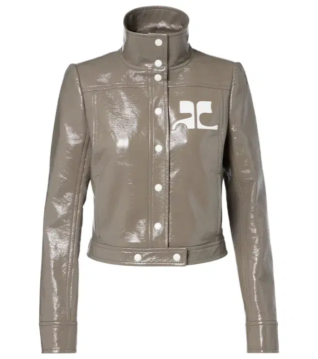 Courreges Courrèges Logo vinyl cropped jacket