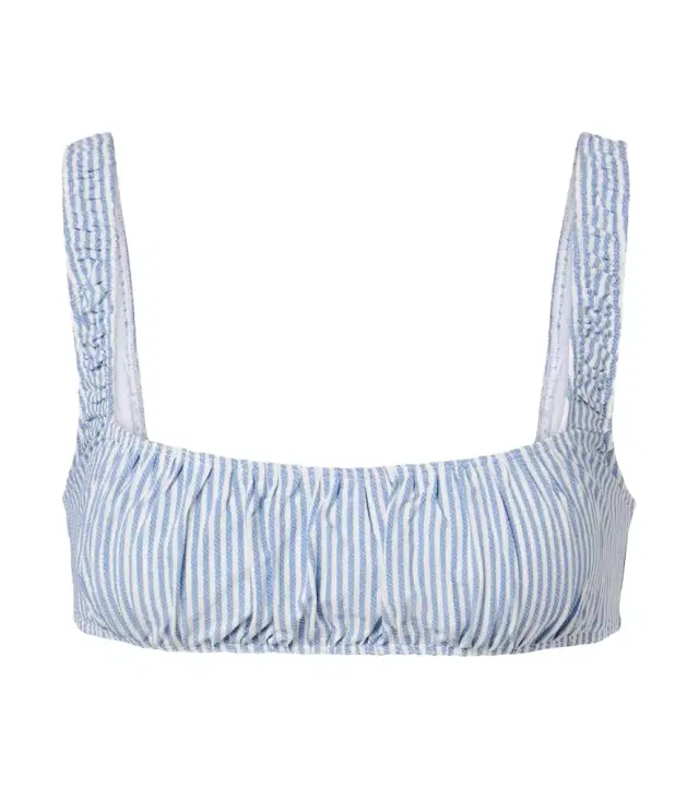 Zoe striped bikini top