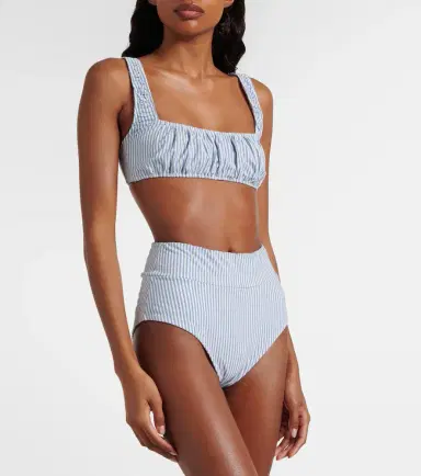 Montce Striped high-rise bikini bottoms | Thumbnail 2