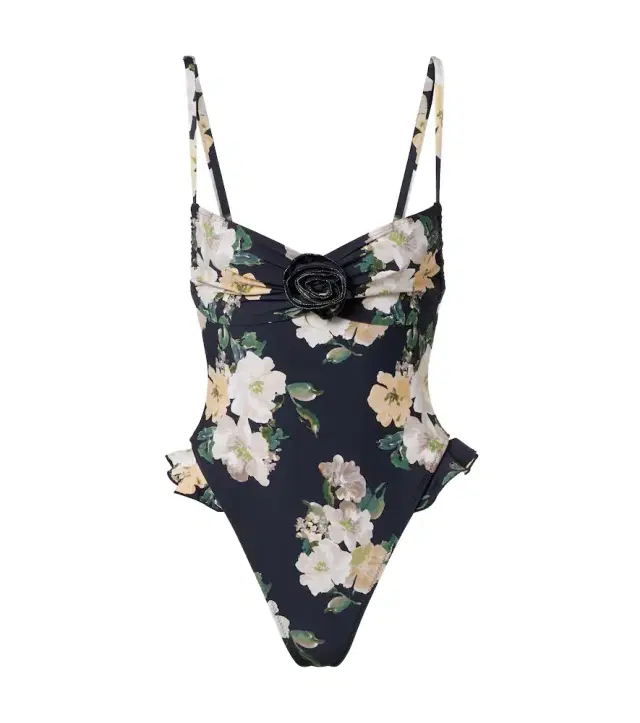 Liz floral ruffled swimsuit