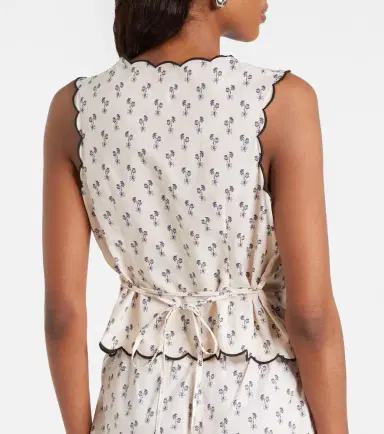 Montce Cynthia floral scalloped cotton vest | Thumbnail 3 Montce Cynthia floral scalloped cotton vest | Thumbnail 3