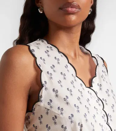 Montce Cynthia floral scalloped cotton vest | Thumbnail 6 Montce Cynthia floral scalloped cotton vest | Thumbnail 6