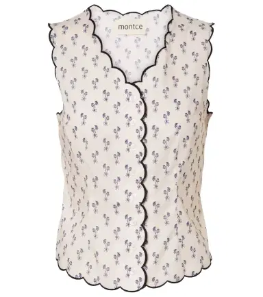 Montce Cynthia floral scalloped cotton vest | Thumbnail 1 Montce Cynthia floral scalloped cotton vest | Thumbnail 1