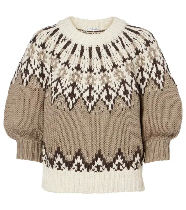 Altuzarra Marty Fair Isle cotton sweater
