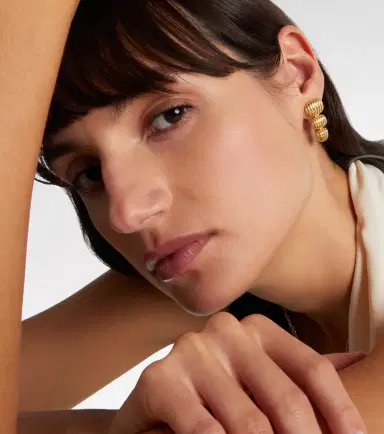 Pamela Zamore Isla Oval Taper 18kt gold earrings | Thumbnail 2