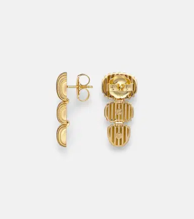 Pamela Zamore Isla Oval Taper 18kt gold earrings | Thumbnail 4