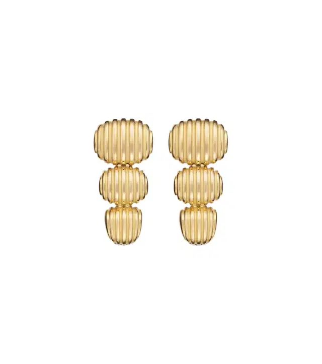 Pamela Zamore Isla Oval Taper 18kt gold earrings