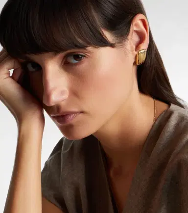Pamela Zamore Orla Armour 18kt gold earrings | Thumbnail 2