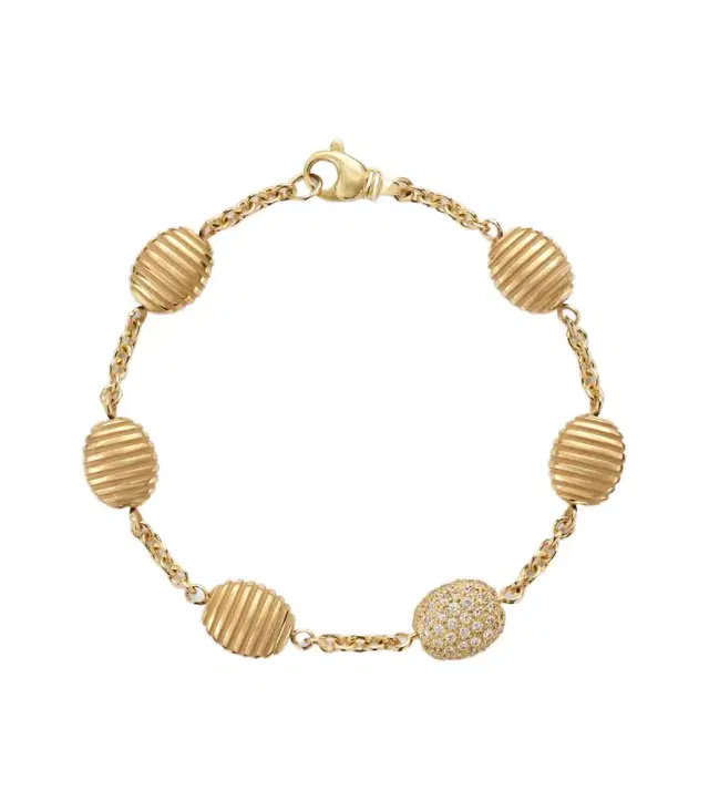 Isla Station 18kt gold bracelet with diamonds