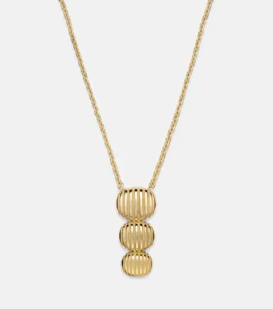 Pamela Zamore Isla Triple Oval 18kt gold pendant necklace | Thumbnail 2