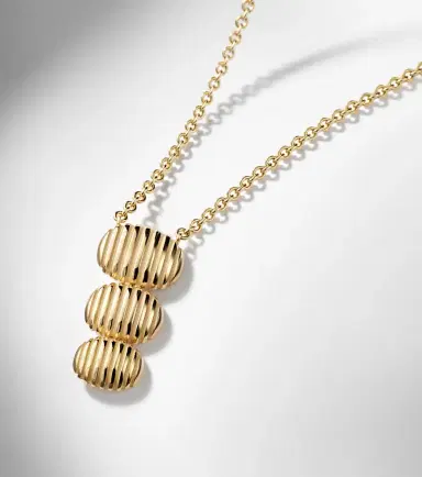 Pamela Zamore Isla Triple Oval 18kt gold pendant necklace | Thumbnail 6