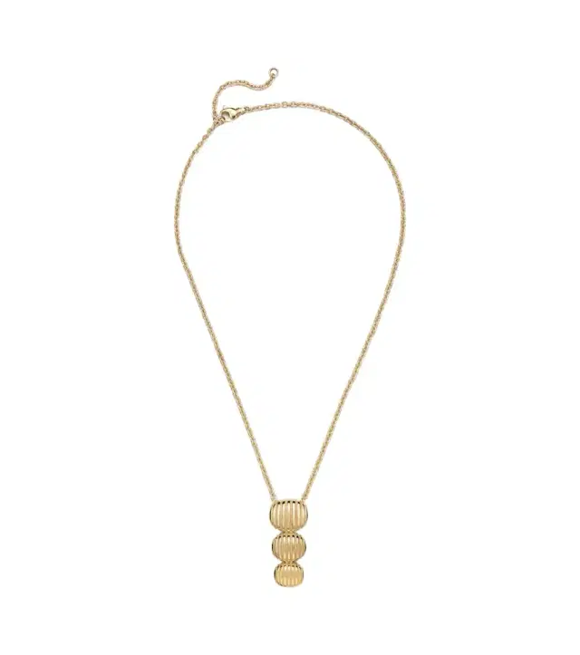 Pamela Zamore Isla Triple Oval 18kt gold pendant necklace