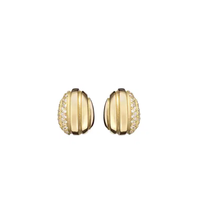 Pamela Zamore Eos 18kt gold earrings with diamonds