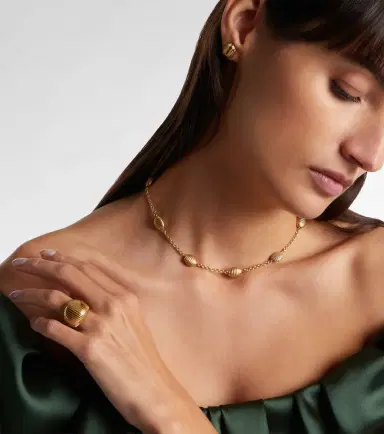 Pamela Zamore Isla Diamond Station 18kt gold necklace with diamonds | Thumbnail 4