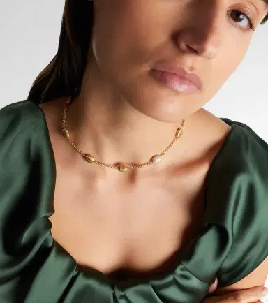 Pamela Zamore Isla Diamond Station 18kt gold necklace with diamonds | Thumbnail 5