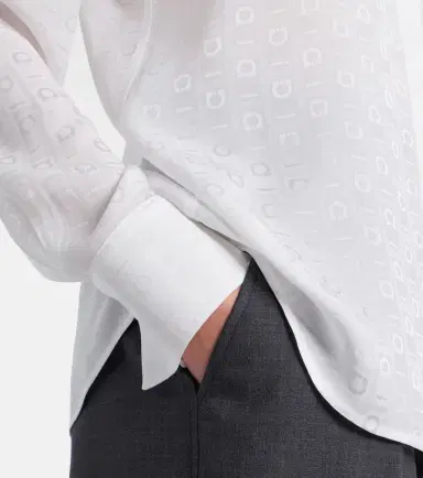 Ferragamo Gancini silk crêpe shirt | Thumbnail 2