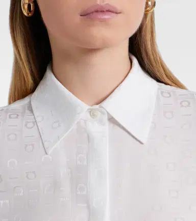 Ferragamo Gancini silk crêpe shirt | Thumbnail 3