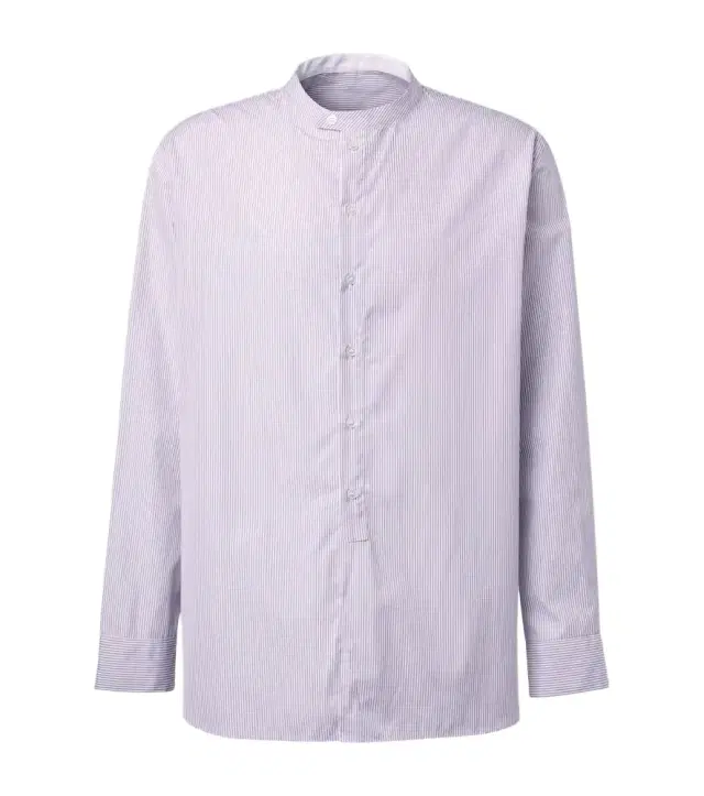 x Aaron Levine Nick striped cotton shirt