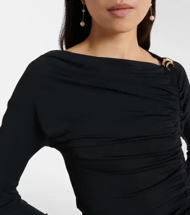 Ferragamo Ruched jersey midi dress | Thumbnail 3 Ferragamo Ruched jersey midi dress | Thumbnail 3