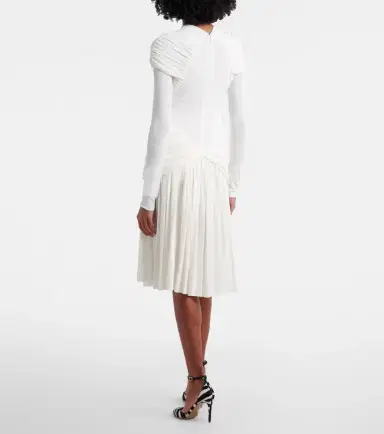 Ferragamo Ruched crêpe jersey midi dress | Thumbnail 3