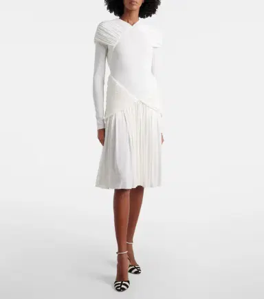 Ferragamo Ruched crêpe jersey midi dress | Thumbnail 5