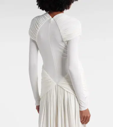 Ferragamo Ruched crêpe jersey midi dress | Thumbnail 6
