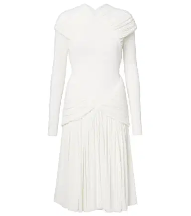 Ferragamo Ruched crêpe jersey midi dress | Thumbnail 1
